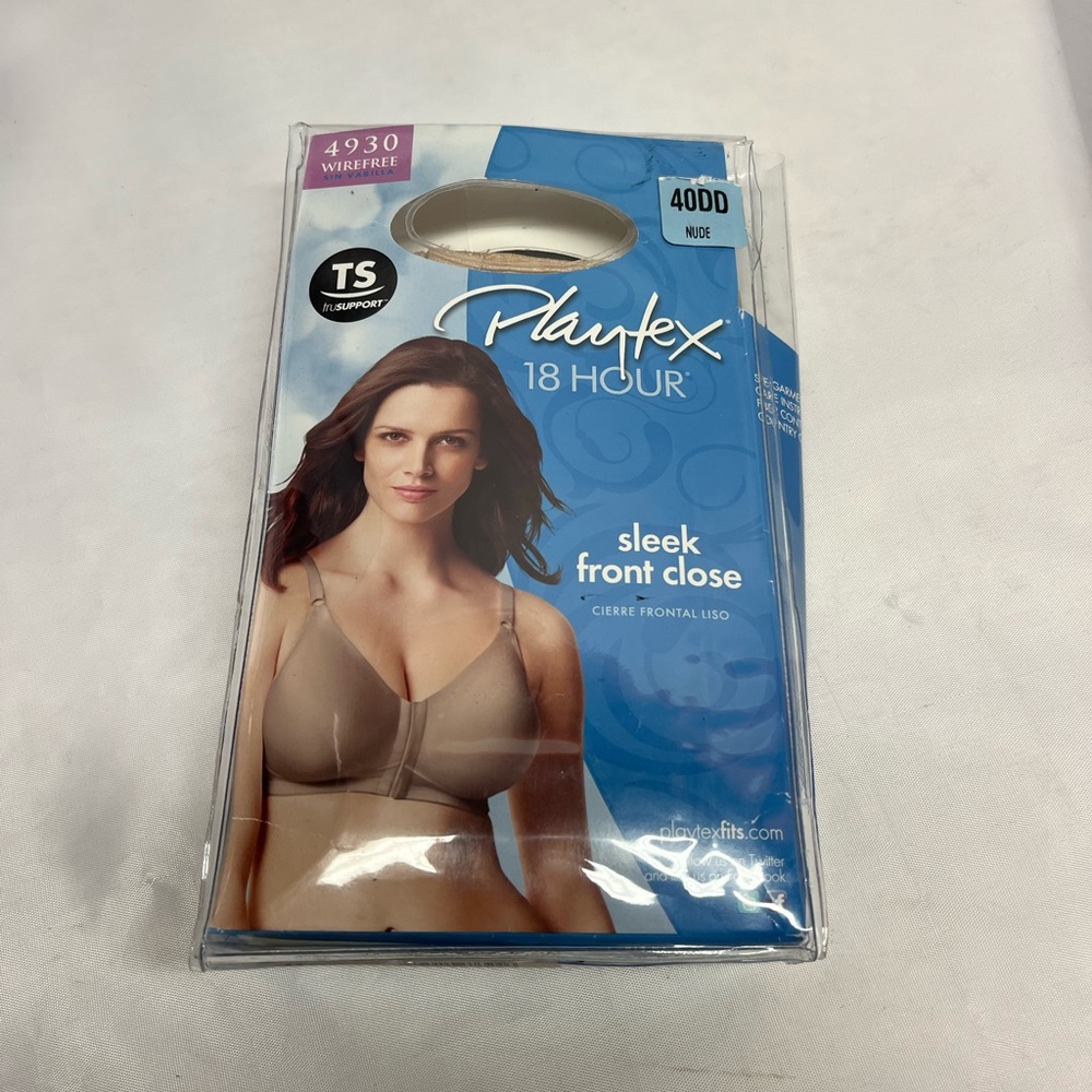 Nwt Playtex 18 hour bra 40DD nude 4930 wirefree front closure